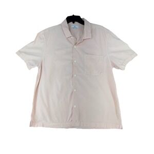 Adriano Goldschmied Shirt Size LARGE Salmon Orange